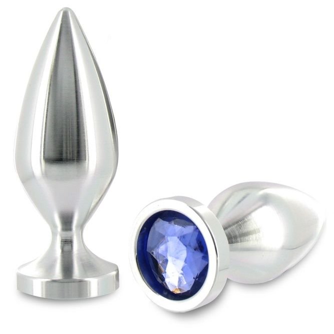 METAL HARD - ANAL PLUG ALIMINUM COLOR CRISTAL MEDIANO 8.89CM METAL HARD