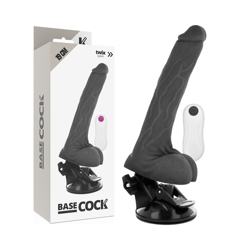 Comprar Based Cock Realistic Vibrador Control Remoto Negro 19 Cm