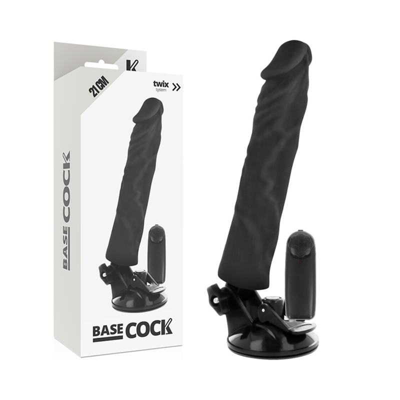 Comprar Based Cock Realistic Vibrador Control Remoto Negro 21cm