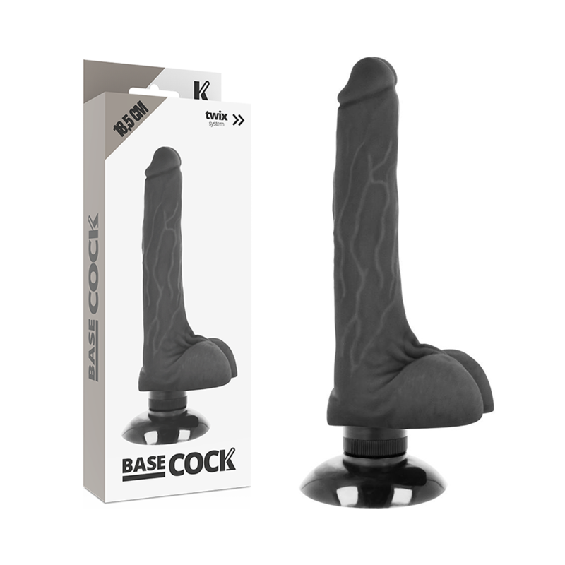 Comprar Basecock Realistic Vibrador 2-1 Negro 18.5cm