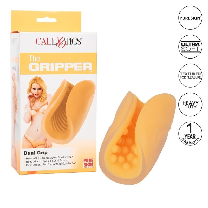 CALEXOTICS - BEADED GRIP MASTURBADOR TEXTURADO NARANJA CALEXOTICS