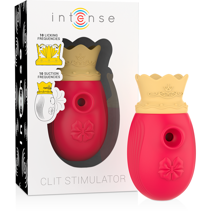 INTENSE - CLITORIS STIMULATOR 10 SUCTION AND LICKING MODES - RED INTENSE HIGH TECH