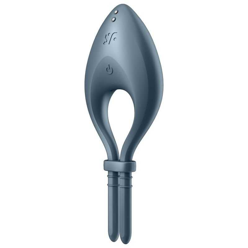 SATISFYER - BULLSEYE ANILLO VIBRADOR APP GRIS SATISFYER RING