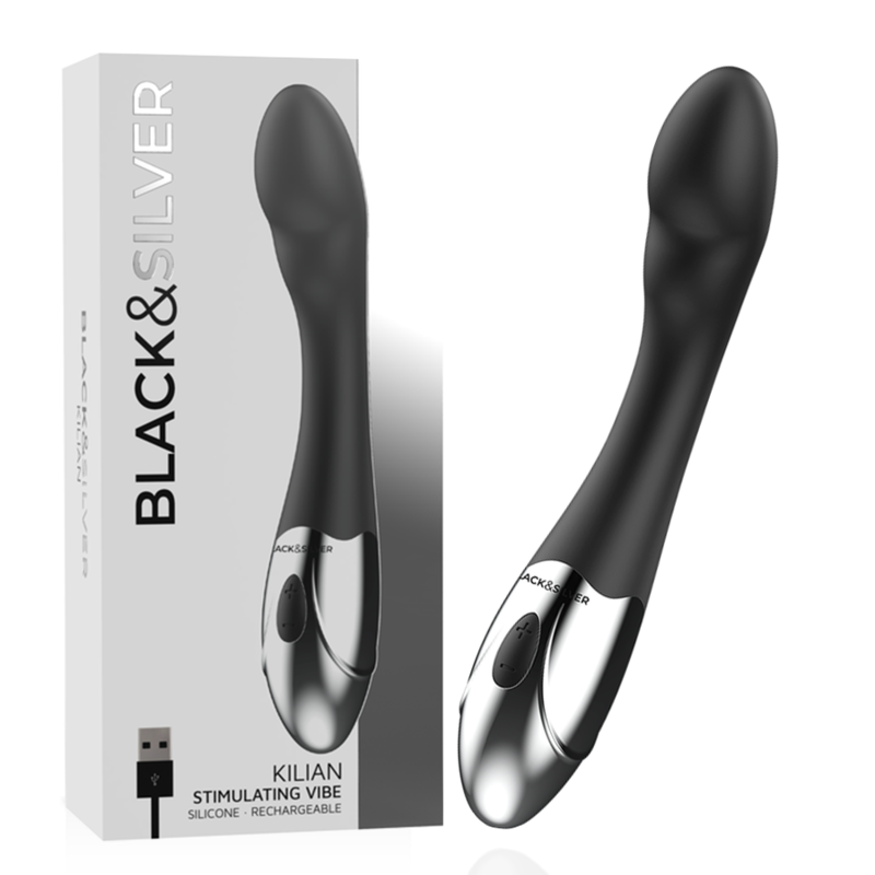 BLACK&SILVER - KILIAN VIBRADOR PUNTO G BLACK&SILVER