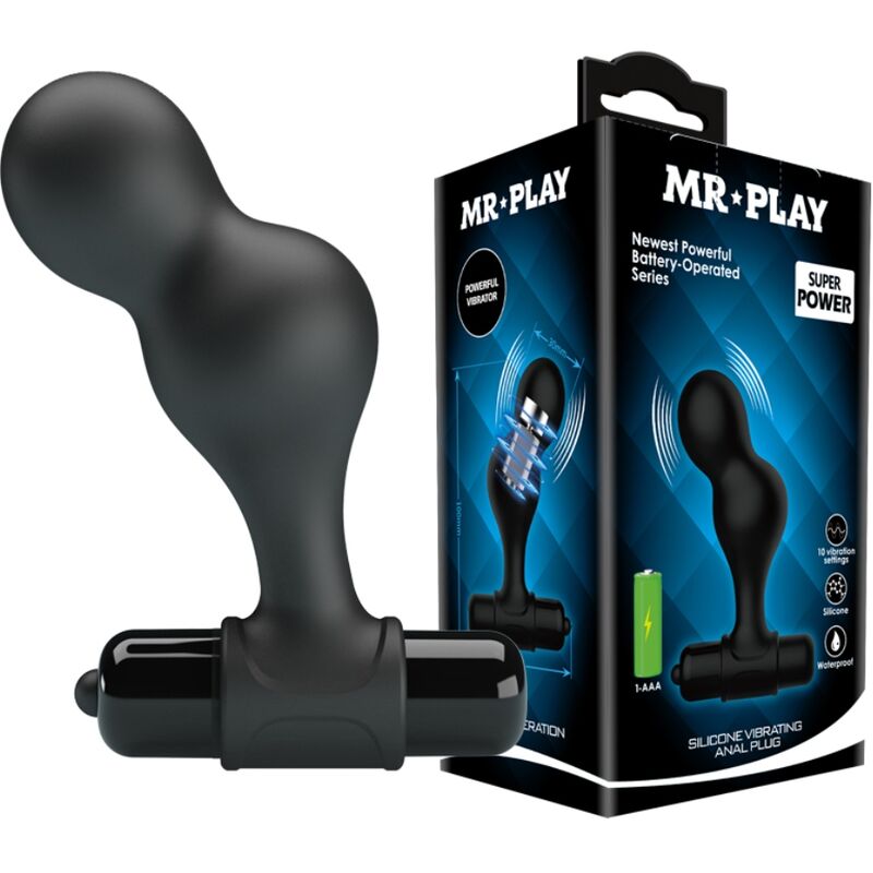 Comprar Mr Play - Plug Anal Vibrador De Silicona Negro