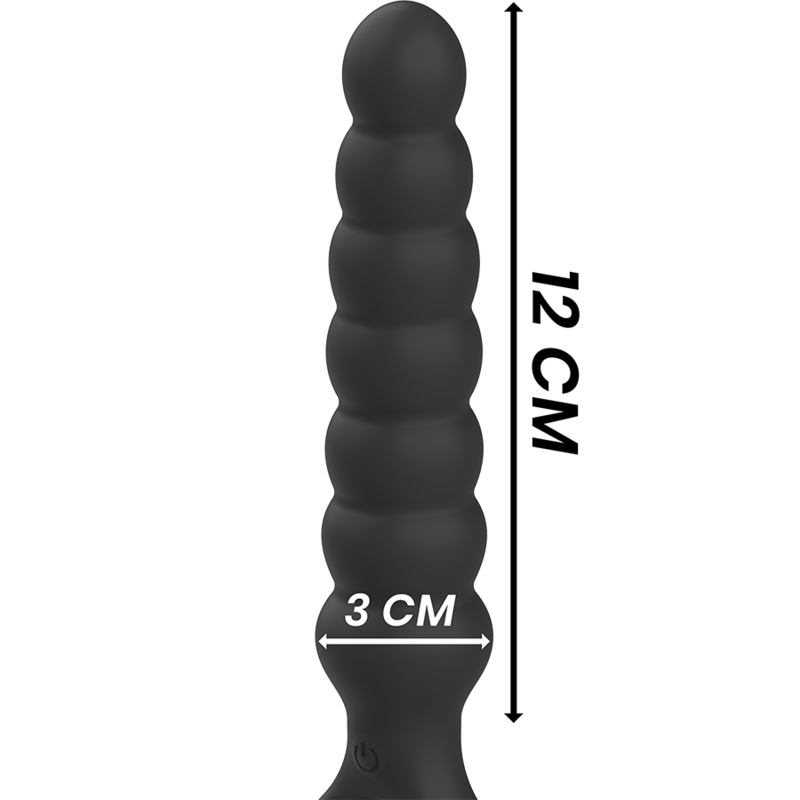 BLACK&SILVER - BOB POTENTE VIBRADOR DILATADOR ANAL SILICONA