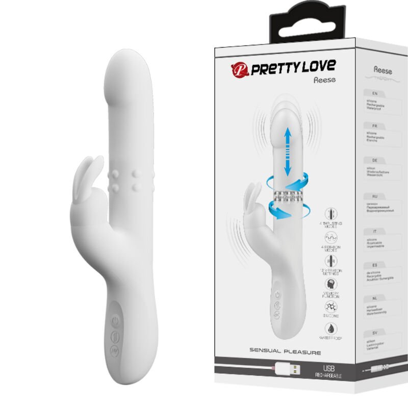 PRETTY LOVE - REESE VIBRADOR CON ROTACIÓN PLATEADO PRETTY LOVE