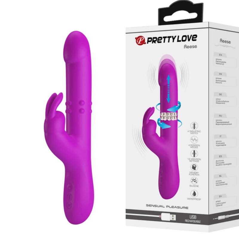 PRETTY LOVE - REESE VIBRADOR CON ROTACIÓN MORADO PRETTY LOVE