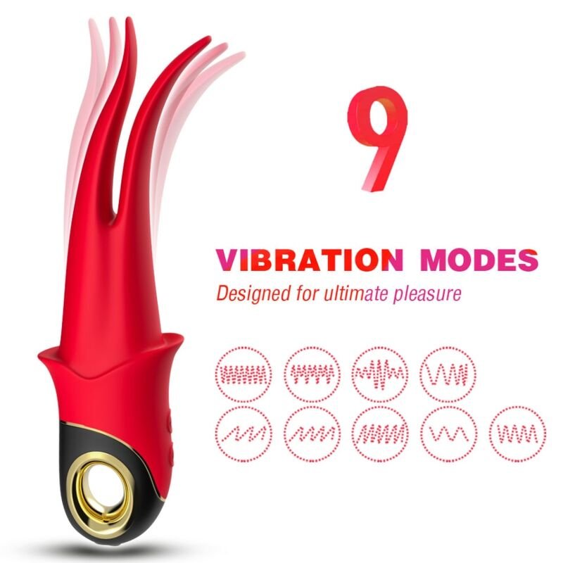 ARMONY - SHADOW VIBRATOR DOUBLE-HEAD TEASING RED ARMONY VIBRATORS