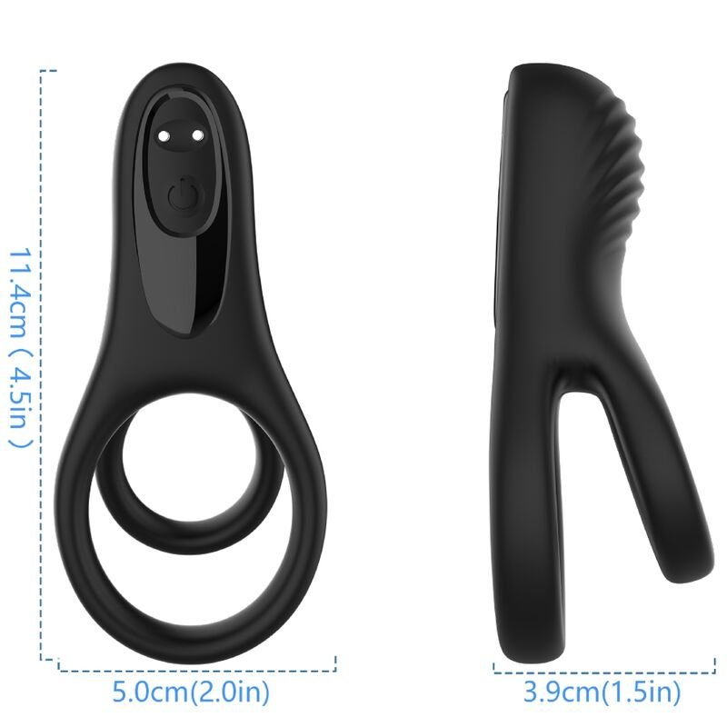 ARMONY - DOUBLE RING VIBRATOR BLACK ARMONY FOR HIM