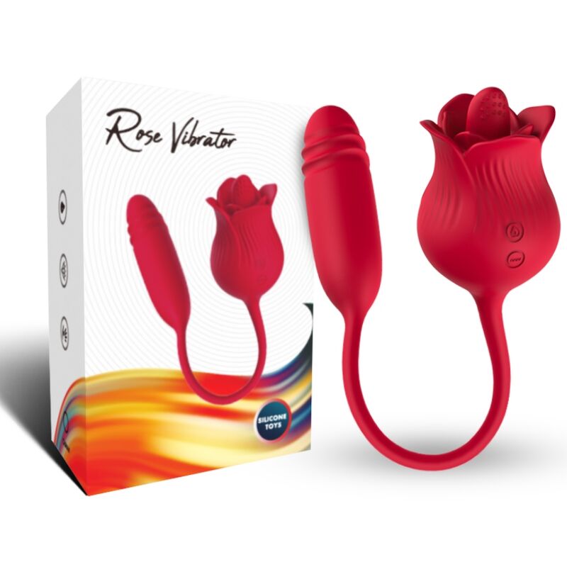 Armony - Roselip Estimulador Clitoris Con Lengua 10 Modos & Vibrador Rojo