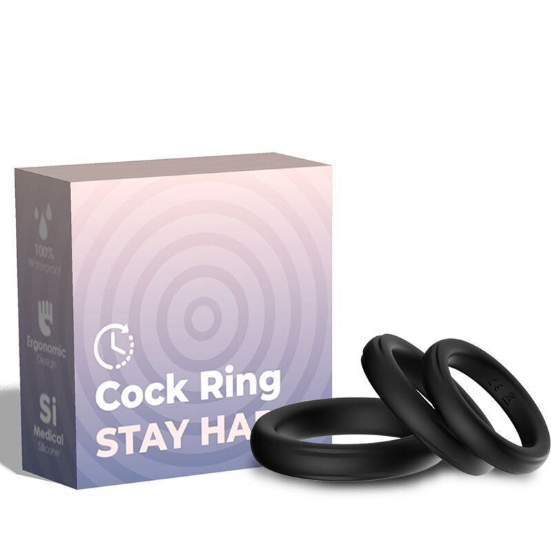Armony - Triple Silicone Ring Black