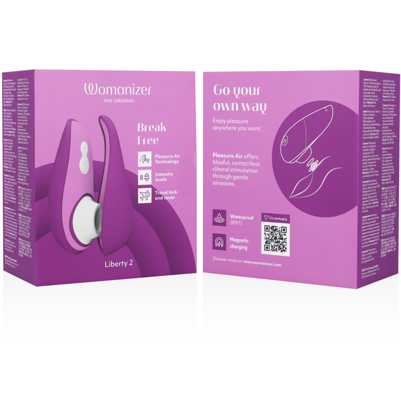 WOMANIZER - LIBERTY 2 ESTIMULADOR & ONDAS ESTIMULADORAS CLÍTORIS VIOLETA