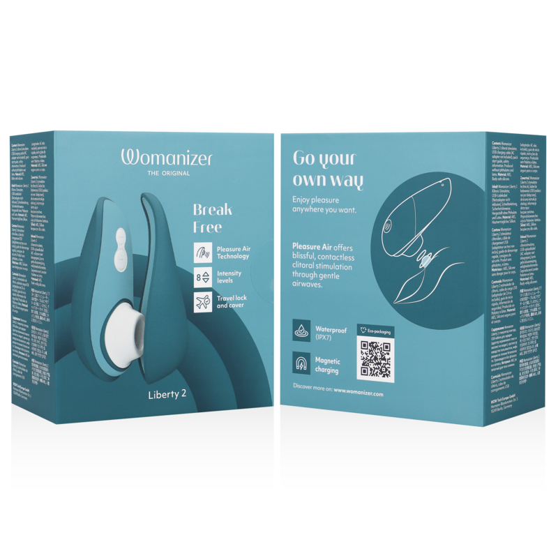 WOMANIZER - LIBERTY 2 ESTIMULADOR & ONDAS ESTIMULADORAS CLÍTORIS AZUL