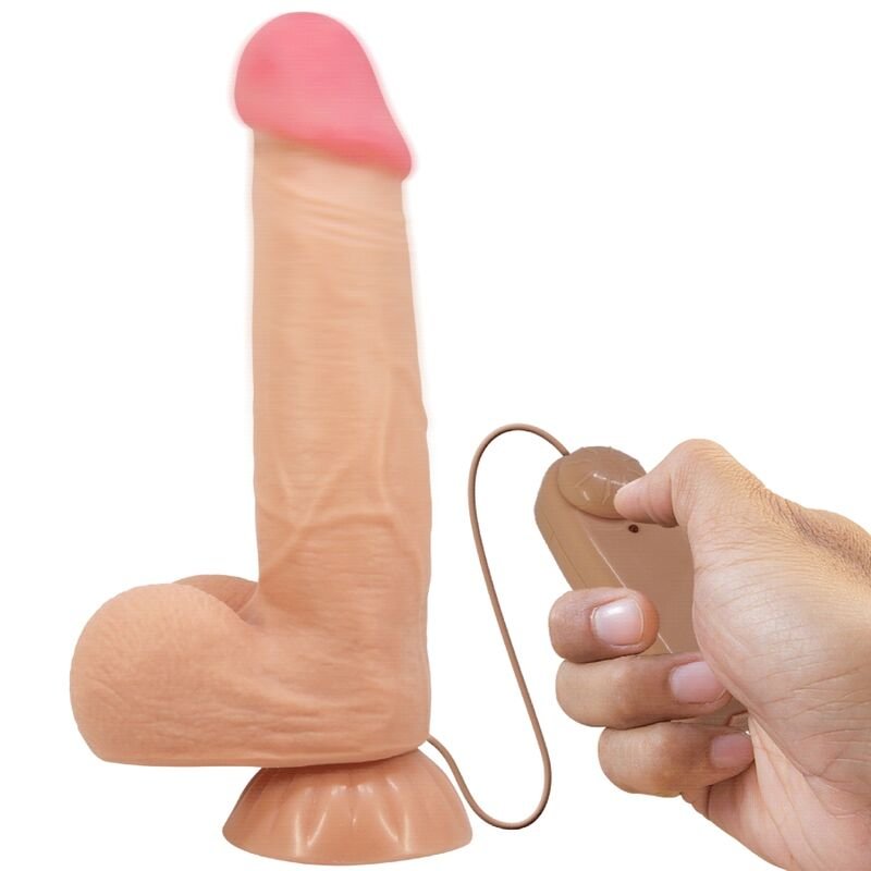 PRETTY LOVE - SLIDING SKIN SERIES DILDO REALÍSTICO CON VENTOSA PIEL DESLIZANTE CONTROL REMOTO  NATURAL 21.8 CM PRETTY LOVE HIGH GRA