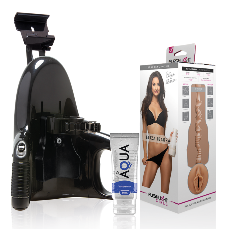 Comprar Fleshlight - Eliza Ibarra Vagina + Universal Launch + Lubricante Aqua Quality 50 Ml