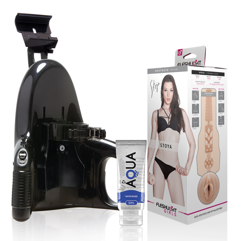 Comprar Fleshlight - Vagina Stoya Destroya + Universal Launch + Lubricante Aqua Quality 50 Ml