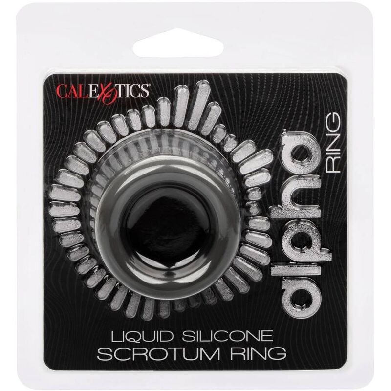 CALIFORNIA EXOTICS - ALPHA ANILLO EXTENSIÓN ESCROTO DOBLE NEGRO