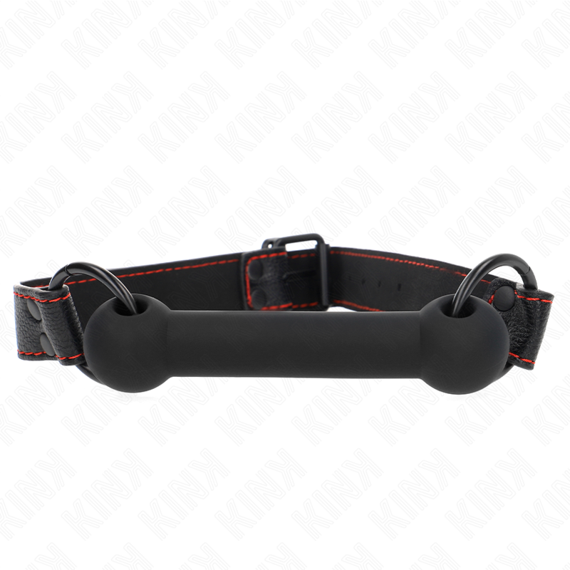 KINK - MORDAZA FORMA DE HUESO CON CORREA POLIPIEL NEGRO AJUSTABLE 41-57 CM KINK COLLAR & GA