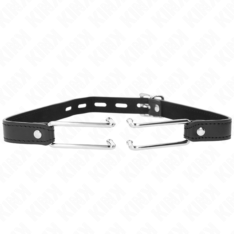 KINK - MORDAZA GANCHO DE METAL 11.5 CM CON CORREA DE POLIPIEL AJUSTABLE 39-58 CM X 2 CM KINK COLLAR & GA