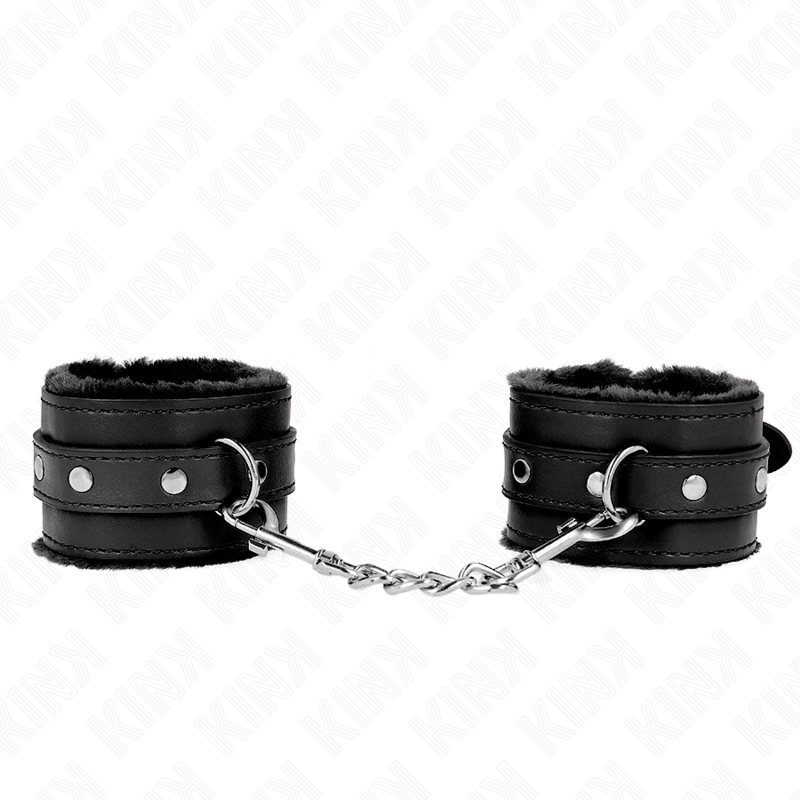KINK - MUÑEQUERAS FORRADAS PREMIUM NEGRO CON CORREA NEGRO AJUSTABLE 17-29 CM X 6 CM KINK WRIST RESTRAINT