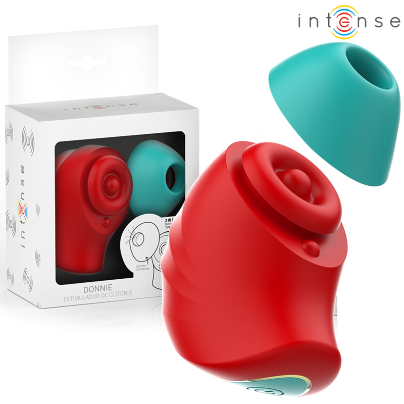 INTENSE - DONNIE ESTIMULADOR CLÍTORIS ROJO/VERDE INTENSE FUN