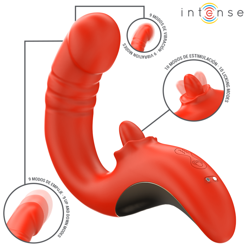 INTENSE - PAULINA VIBRADOR & ESTIMULADOR EN FORMA DE U ROJO INTENSE FUN