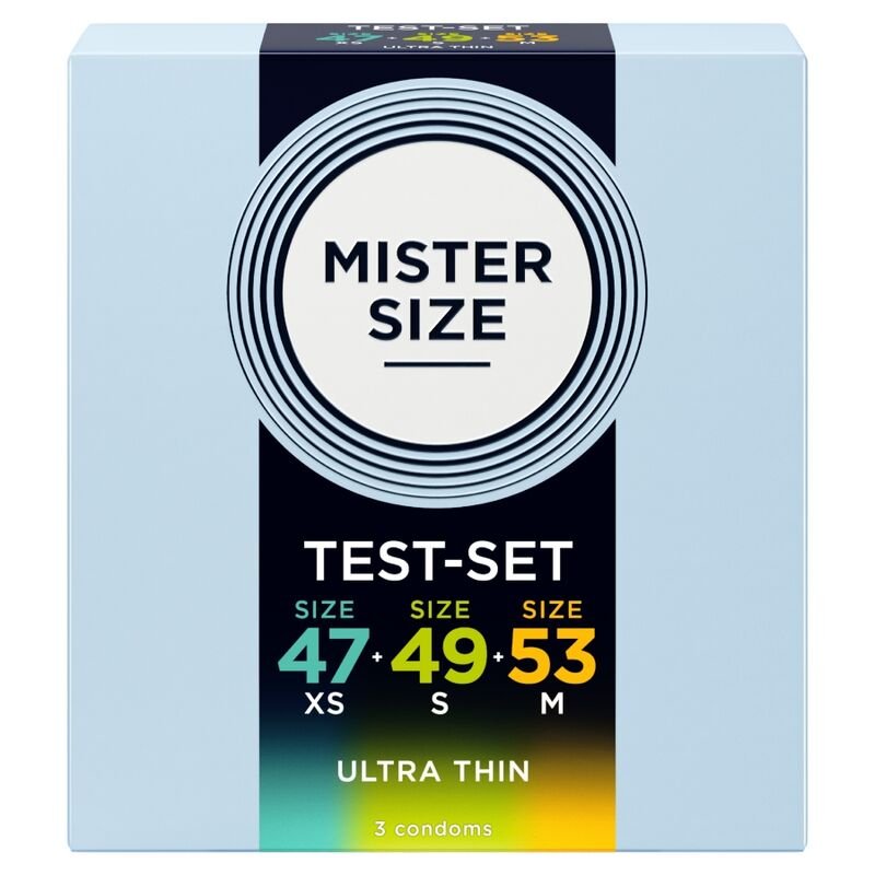 MISTER SIZE - PACK SAMPLE CONDOM SIZE 47-49-53 MM (3 UNITS) MISTER SIZE
