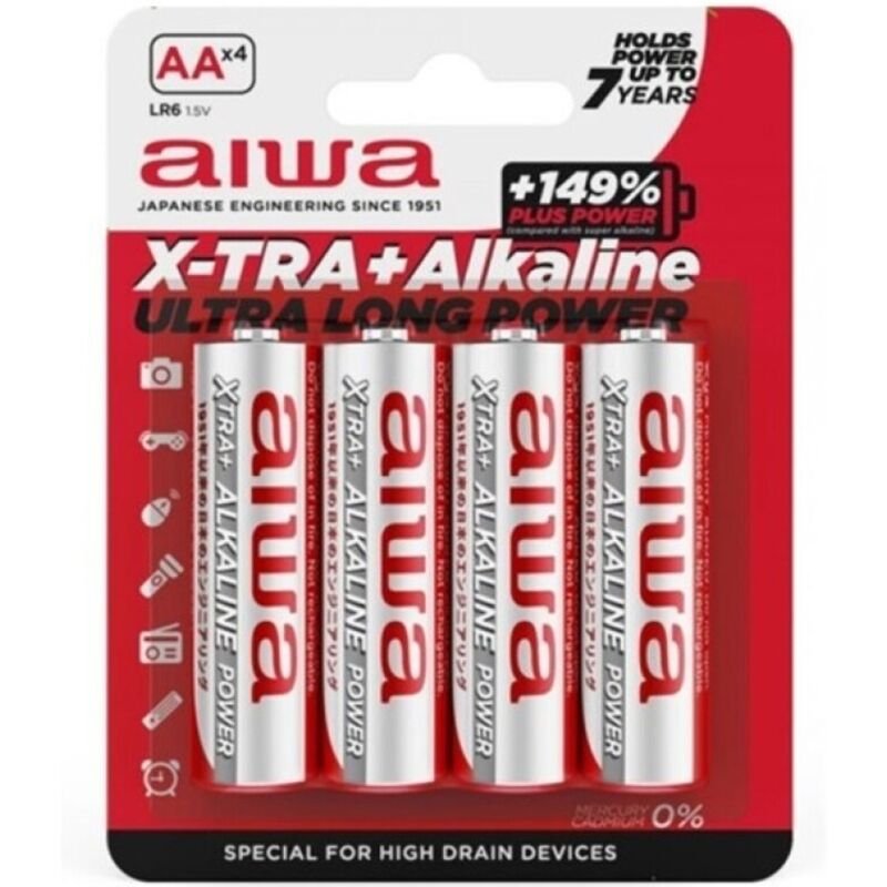 Comprar Aiwa - X-tra Alkaline Pila Alcalina Aa Lr6 Blister*4