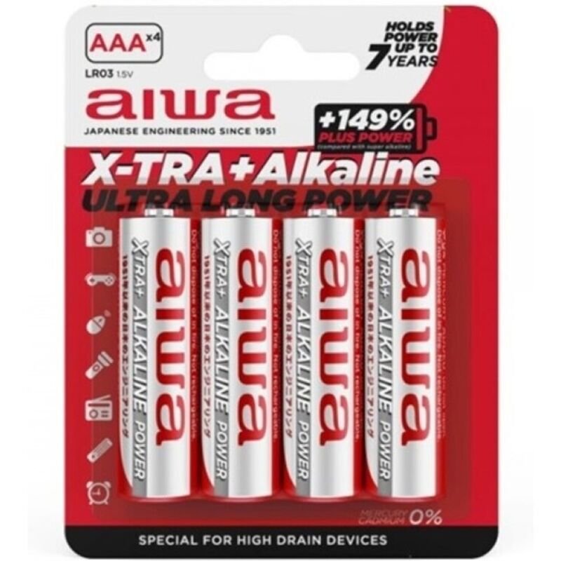 Comprar Aiwa - X-tra Alkaline Pila Alcalina Aaa Lr03 Blister*4