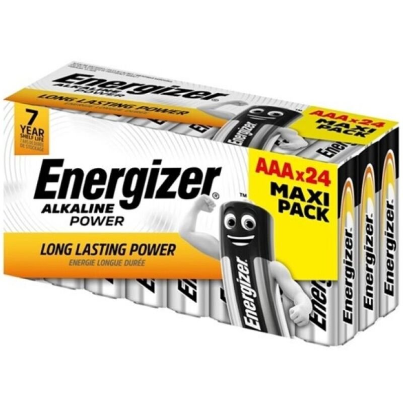 Energizer - Alkaline Power Pila Alcalina Aaa Lr03 Caja*24 (3 Cajitas*8 Pilas)