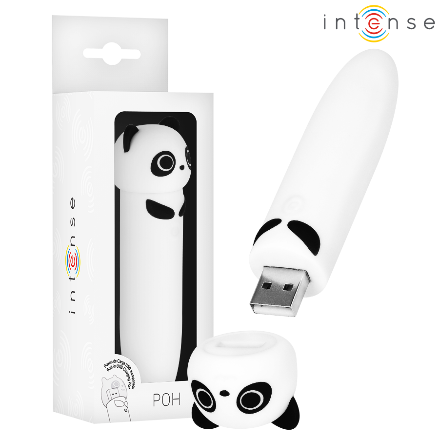 INTENSE - POH BALA VIBRADORA PANDA RECARGABLE USB 10 X 2.2 CM INTENSE FUN