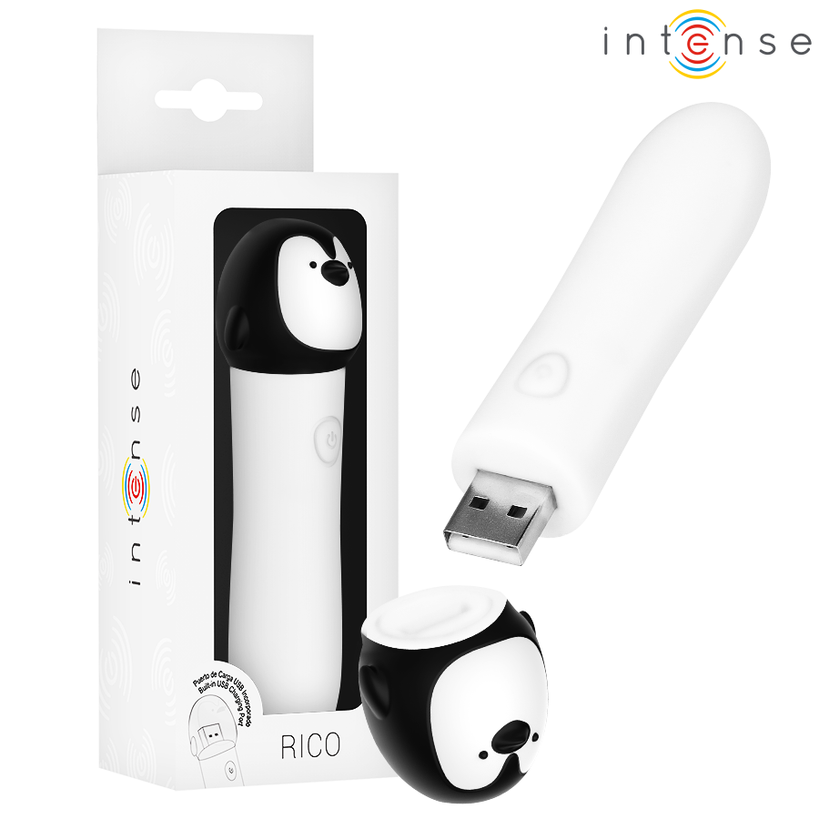 INTENSE - RICO BALA VIBRADORA PINGÜINO RECARGABLE USB 10 X 2.2 CM INTENSE FUN