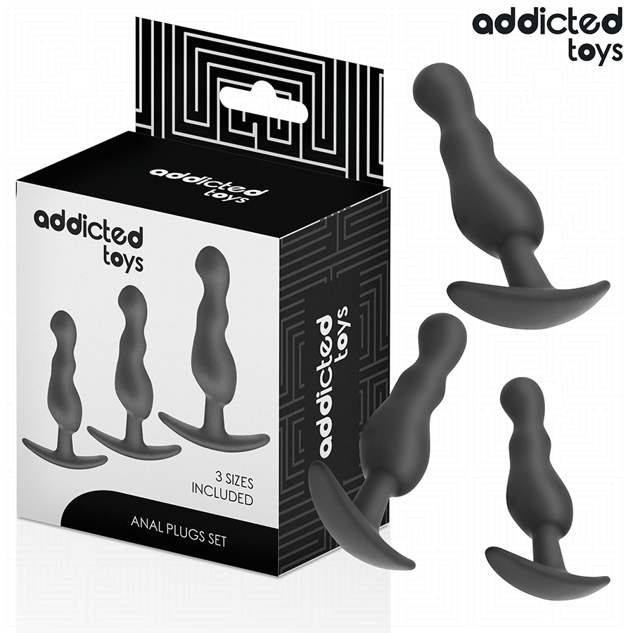 ADDICTED TOYS - SET DE 3 PLUG ANAL SILICONA MODELO 1 ADDICTED TOYS