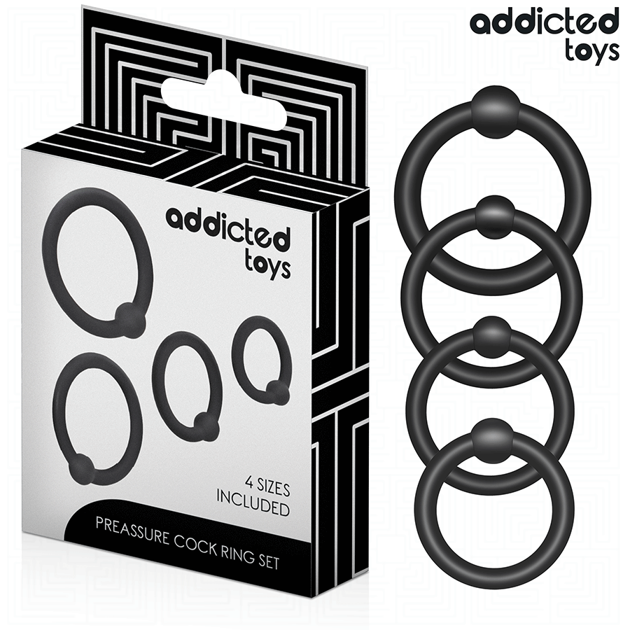 ADDICTED TOYS - SET ANILLOS SILICONA DE PRESIÓN ADDICTED TOYS