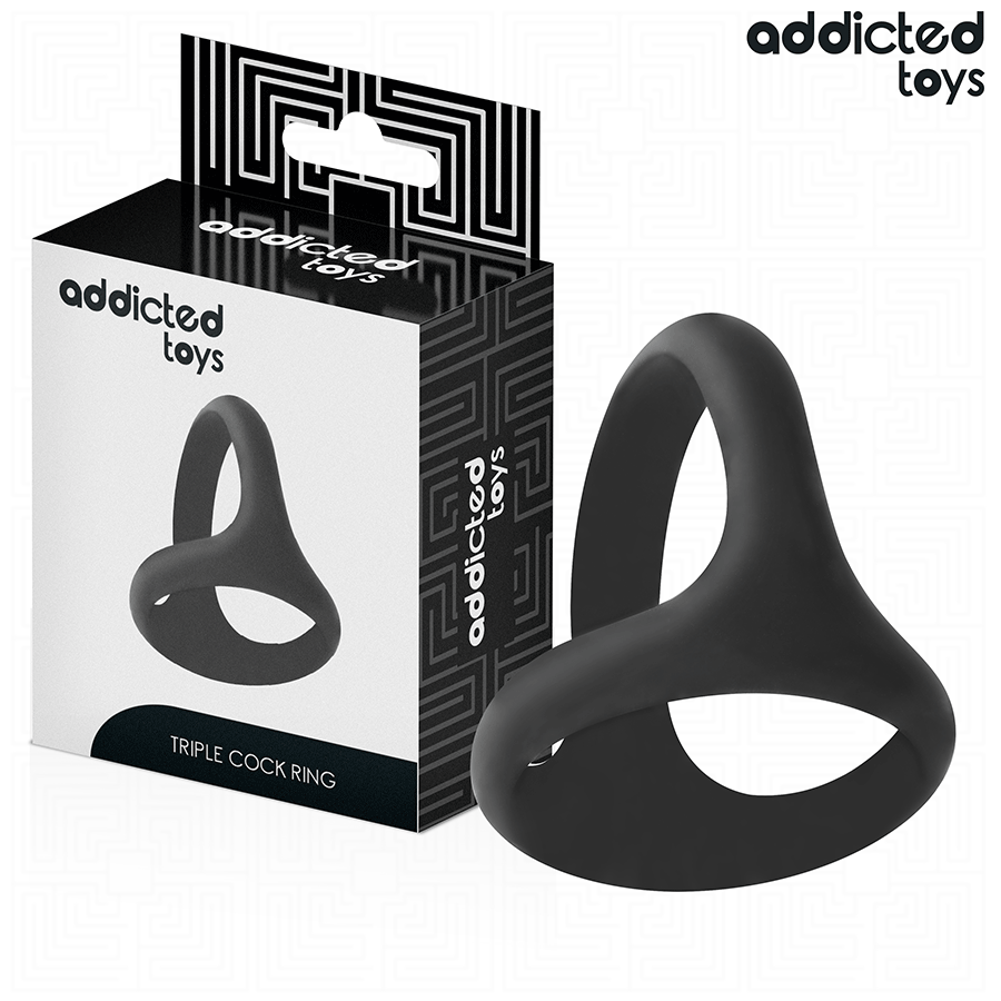 ADDICTED TOYS - ANILLO TRIPLE GRUESO PARA EL PENE ADDICTED TOYS
