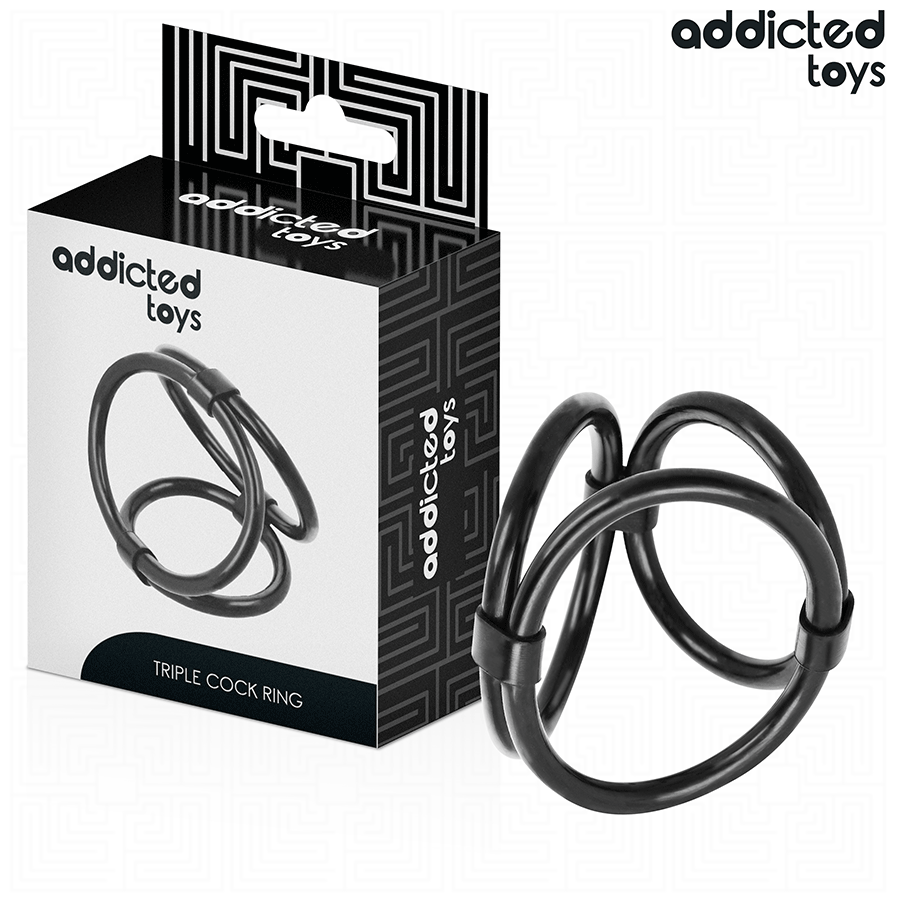 ADDICTED TOYS - ANILLO TRIPLE PARA EL PENE ADDICTED TOYS