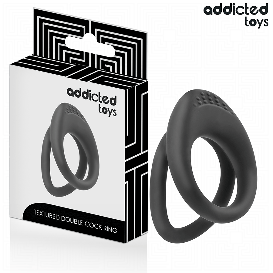 ADDICTED TOYS - ANILLO TEXTURIZADO DOBLE PARA EL PENE ADDICTED TOYS
