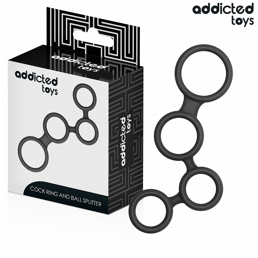 ADDICTED TOYS - ANILLO PARA EL PENE CON DIVISORES PARA TESTÍCULOS ADDICTED TOYS