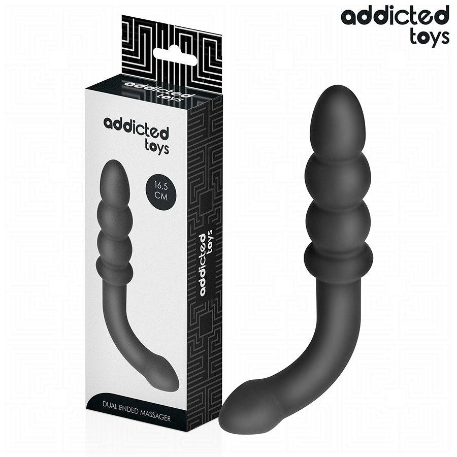 ADDICTED TOYS - MASAJEADOR ANAL DOBLE SILICONA 16,5 CM ADDICTED TOYS