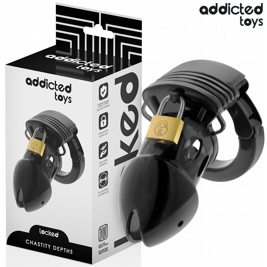 ADDICTED TOYS LOCKED - CHASTITY DEPTHS JAULA PARA PENE 7,5 CM ADDICTED TOYS LOCKED