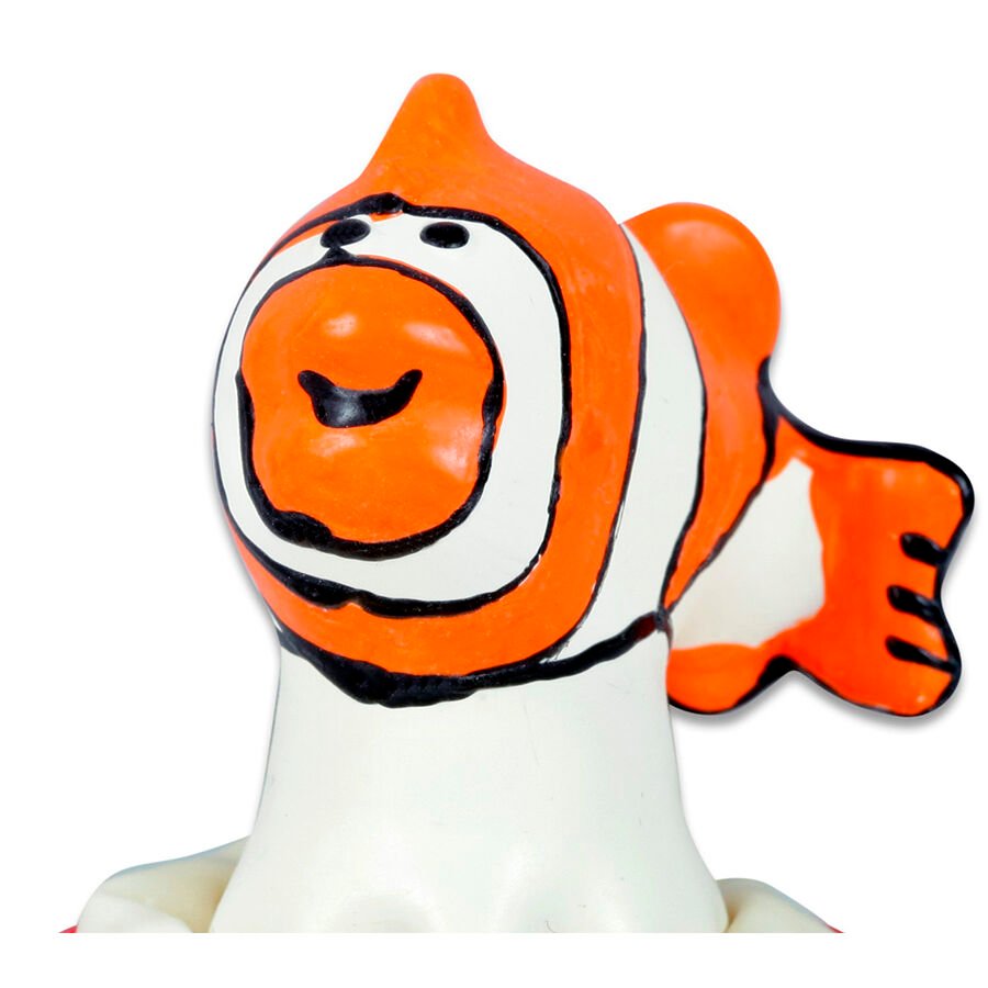 CONDOMERIE - PRESERVATIVO DECORATIVO PINTADO A MANO PESCADO NARANJA CONDOMERIE