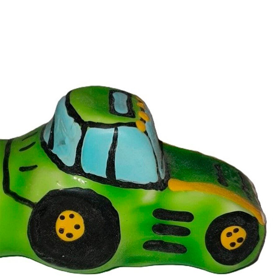 CONDOMERIE - PRESERVATIVO DECORATIVO PINTADO A MANO VERDE TRACTOR XL CONDOMERIE