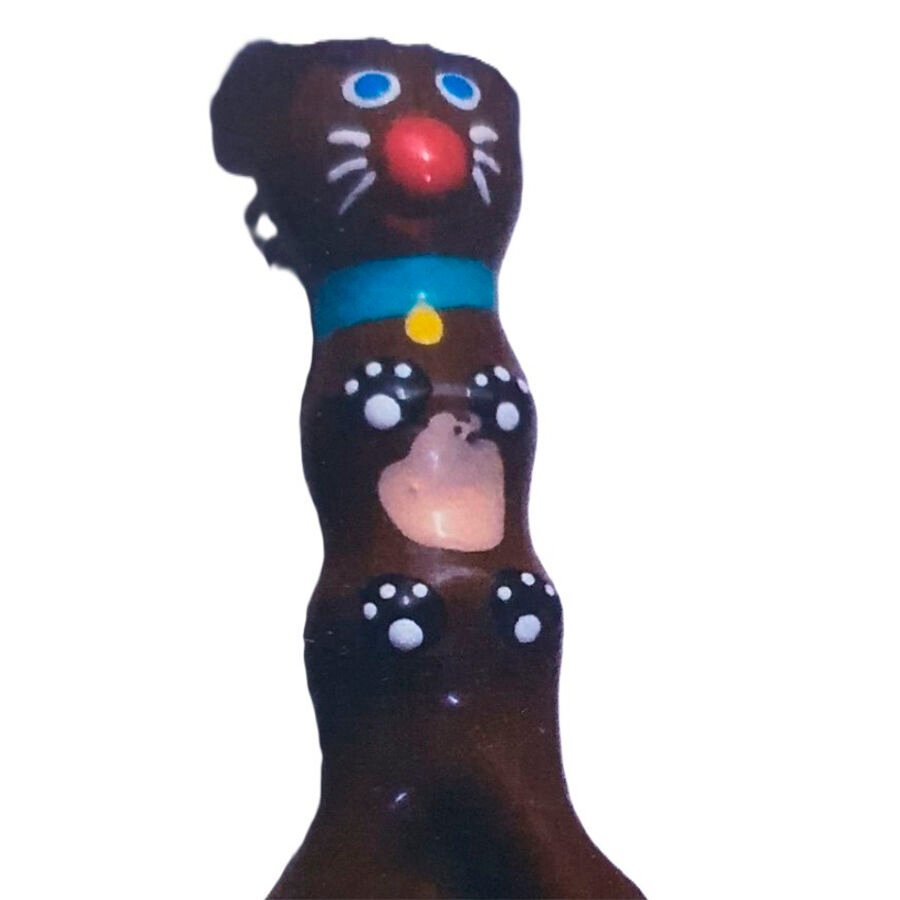 CONDOMERIE - PRESERVATIVO DECORATIVO PINTADO A MANO PERRO SALCHICHA MARRÓN XL CONDOMERIE