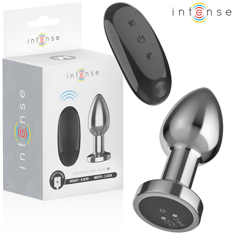 Comprar Intense - Plug Anal 10 Vibraciones Metal Con Control Remoto M