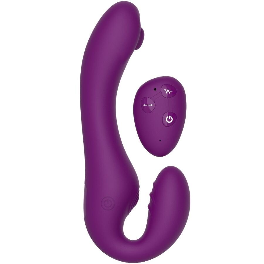 XOCOON - STRAPLESS STRAP-ON VIBRADOR 2 EN 1 CON CONTROL REMOTO MORADO XOCOON