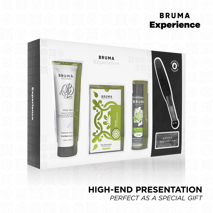 BRUMA XPERIENCE - KIT TENTACIÓN DULCE SANDÍA CON POTENCIADOR DE ORGASMOS BRUMA