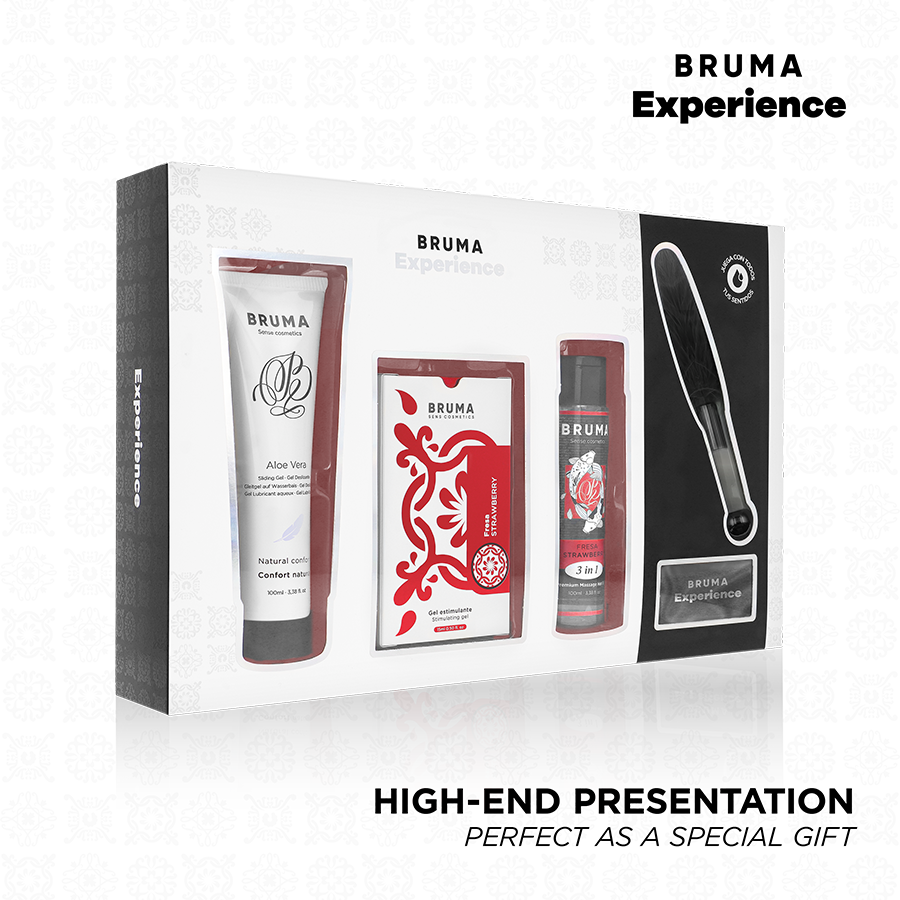 BRUMA XPERIENCE - KIT TENTACIÓN DULCE FRESA CON POTENCIADOR DE ORGASMOS BRUMA