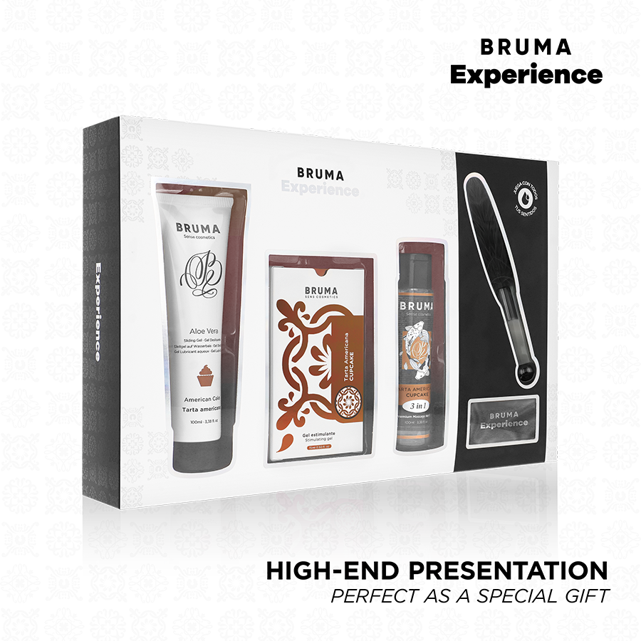 BRUMA XPERIENCE - KIT TENTACIÓN DULCE TARTA AMERICANA CON POTENCIADOR DE ORGASMOS BRUMA