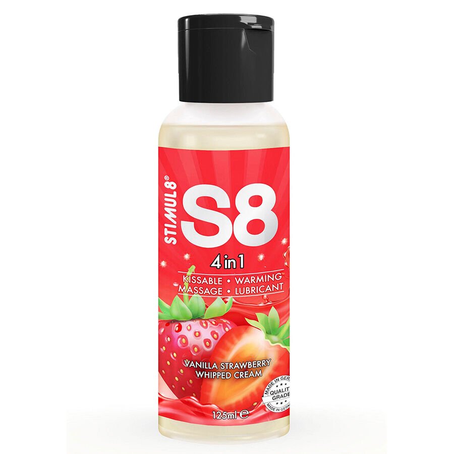 STIMUL8 - S8 4 EN 1 LUBRICANTE POSTRE FRESA 125 ML STIMUL8